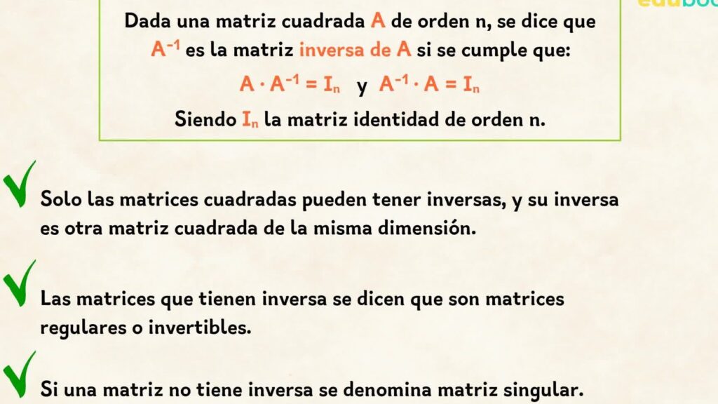Cómo calcular la matriz inversa con determinantes: Conceptos clave 1 como calcular la matriz inversa con determinantes conceptos clave