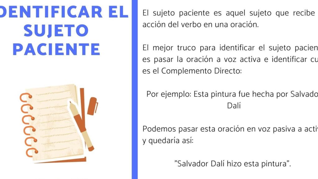 Cómo identificar el sujeto paciente: Claves gramaticales 1 como identificar el sujeto paciente claves gramaticales