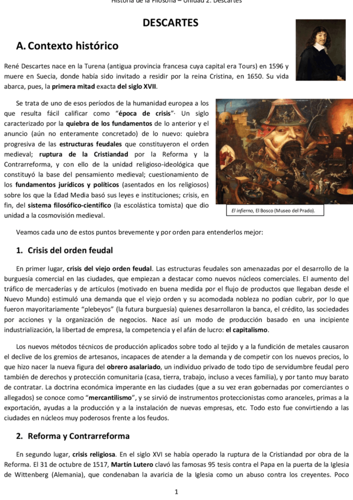 Descartes: Contexto Político y Social Descifrado 1 descartes contexto politico y social descifrado
