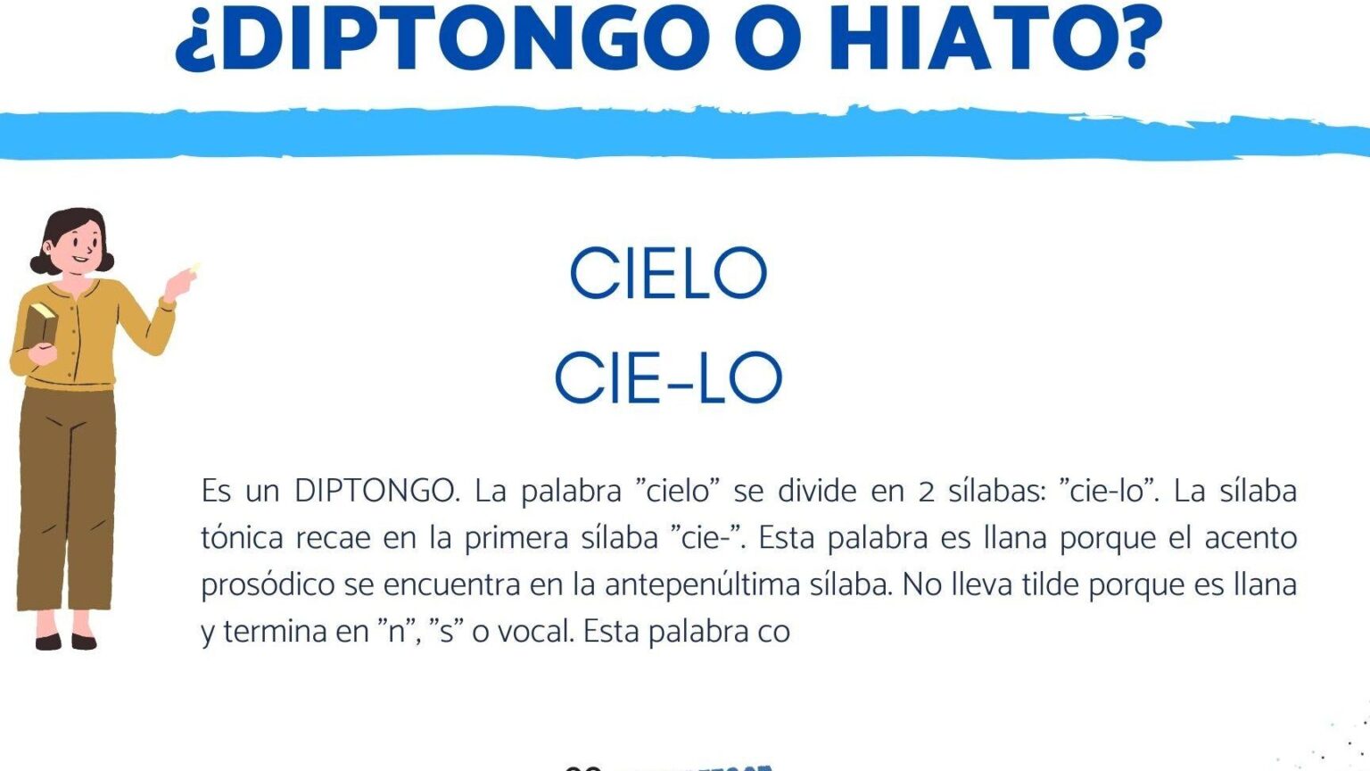 Diptongo o hiato: descubre la acentuación correcta de CIELO - Guias